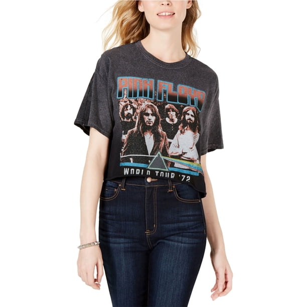 Camiseta gráfica Hybrid Pink Floyd para mujer, negra, grande