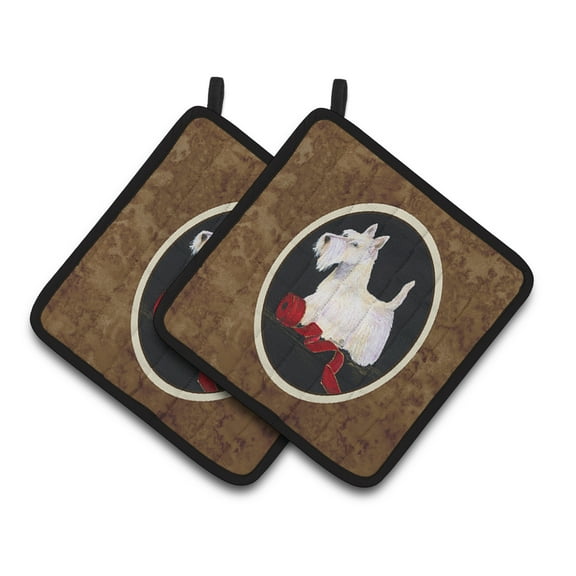 Scottish Terrier Pair of Pot Holders