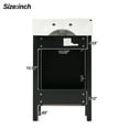 thumbnail image 3 of Harper & Bright Designs 20.28" Black Bathroom Vanity with Sink, Bathroom Storage Cabinet for Small Space, 3 of 20