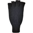 thumbnail image 2 of Bruceriver Gants Ragg Sans Doigts en Laine Tricotée pour Hommes (Noir), 2 of 8