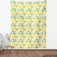 thumbnail image 4 of Ambesonne Banana Leaf Fabric by the Yard Upholstery, Exotic Fruit Cartoon, 2 Yards, Mustard and Jade Green, 4 of 5
