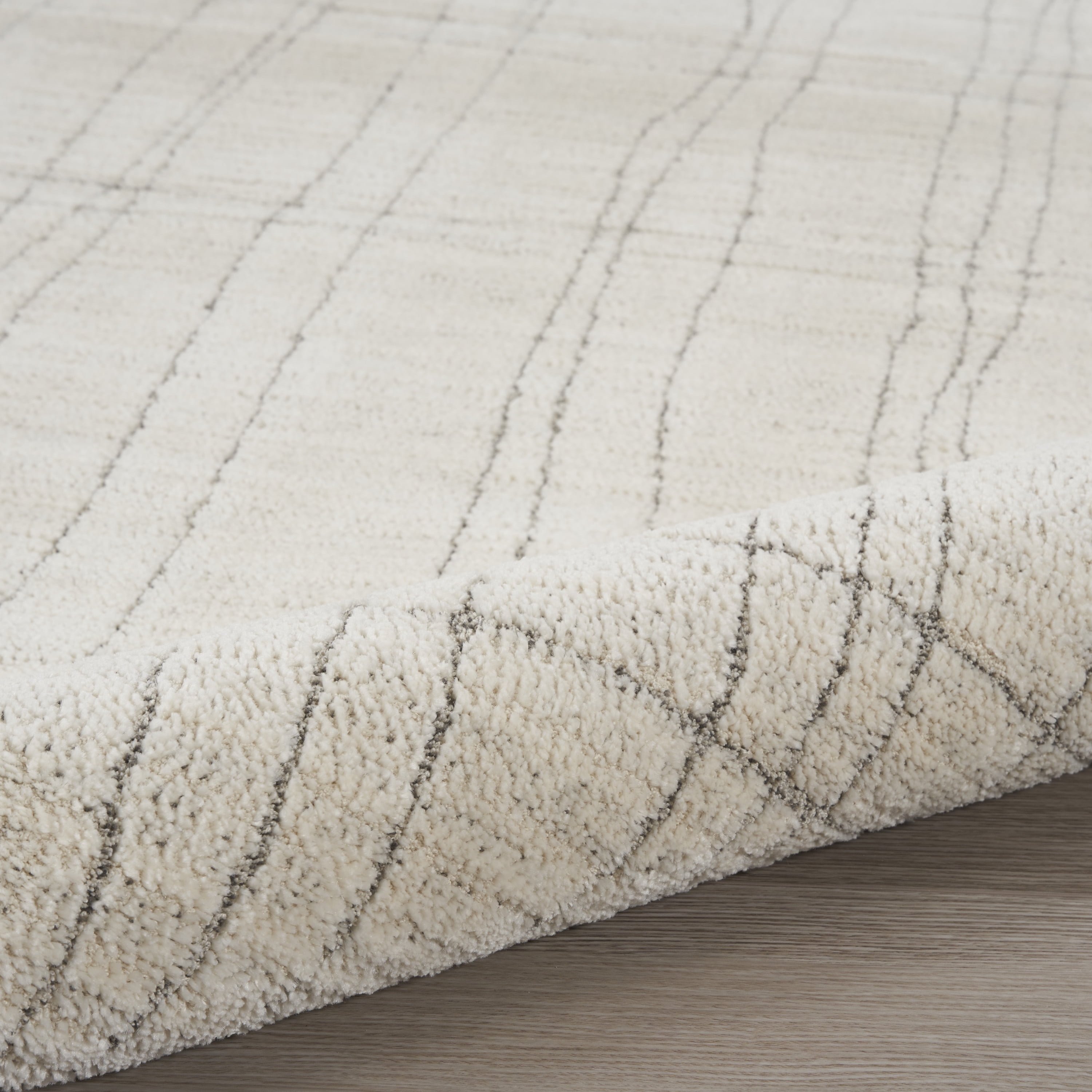 Nourison Andes Abstract Ivory Grey 6' x 9' Area Rug (6x9)