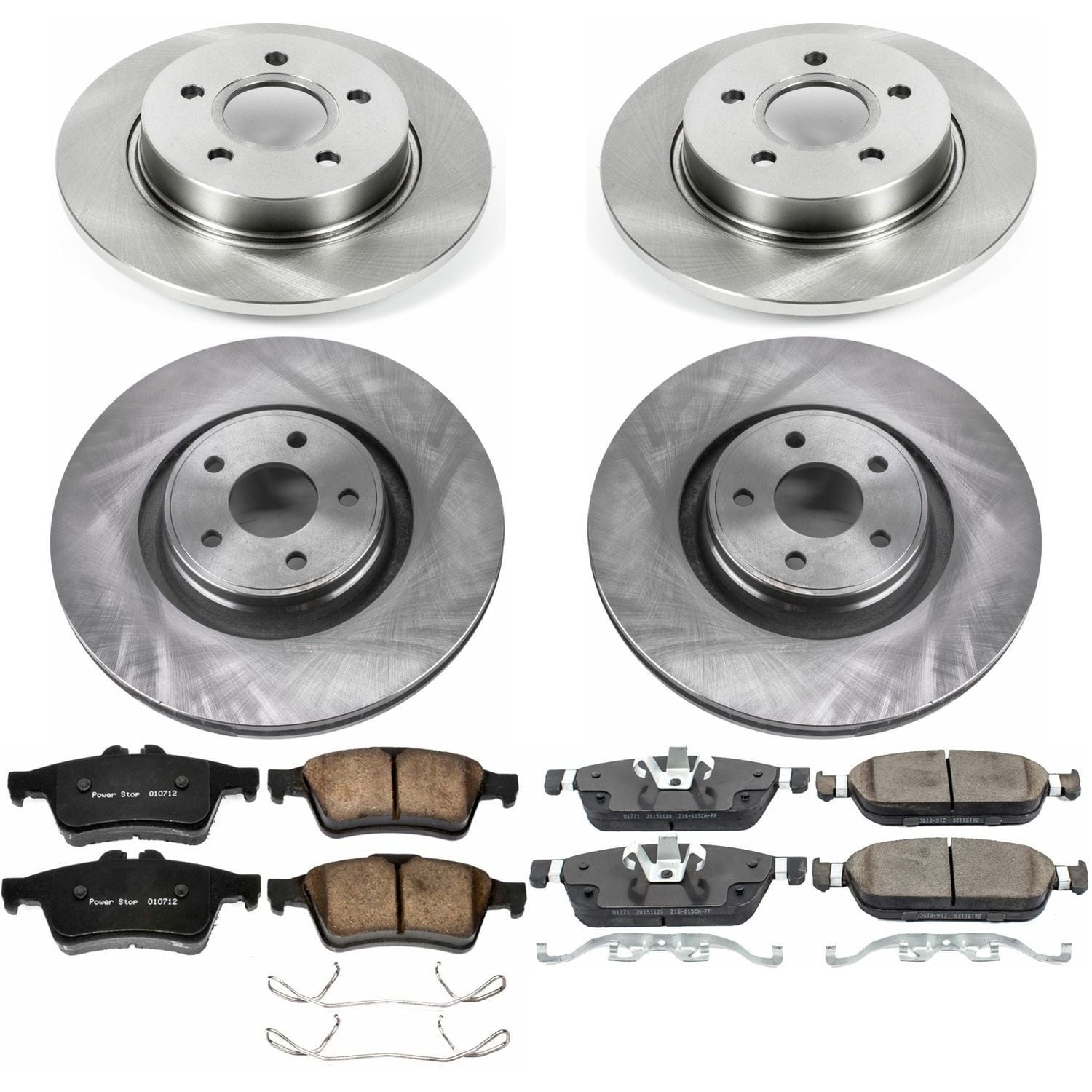 PowerStop Front and Rear Stock Replacement Brake Pad and Rotor Kit Fits: FORD Select Models KOE7233