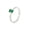 Silver Green, variant on Women's Stainless Steel Square Crystal Zirconia Ring Sparking Semi-Eternal Wedding Ring Silver Red Size 7