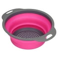 thumbnail image 2 of Collapsible Colander, Drain Drain Basket Folding Fruit Basket Basket Silicone Round Folding Fruit Drain Vegetable Washing Basket with Handle for Home Kitchen, 2 of 7