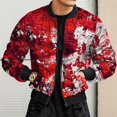 thumbnail image 3 of LEEy-world Mens Jackets Lightweight Men's Cotton Jackets Winter Lined Casual Warm Cargo Coat Working Jacket with Multi Pockets Red,XL, 3 of 4
