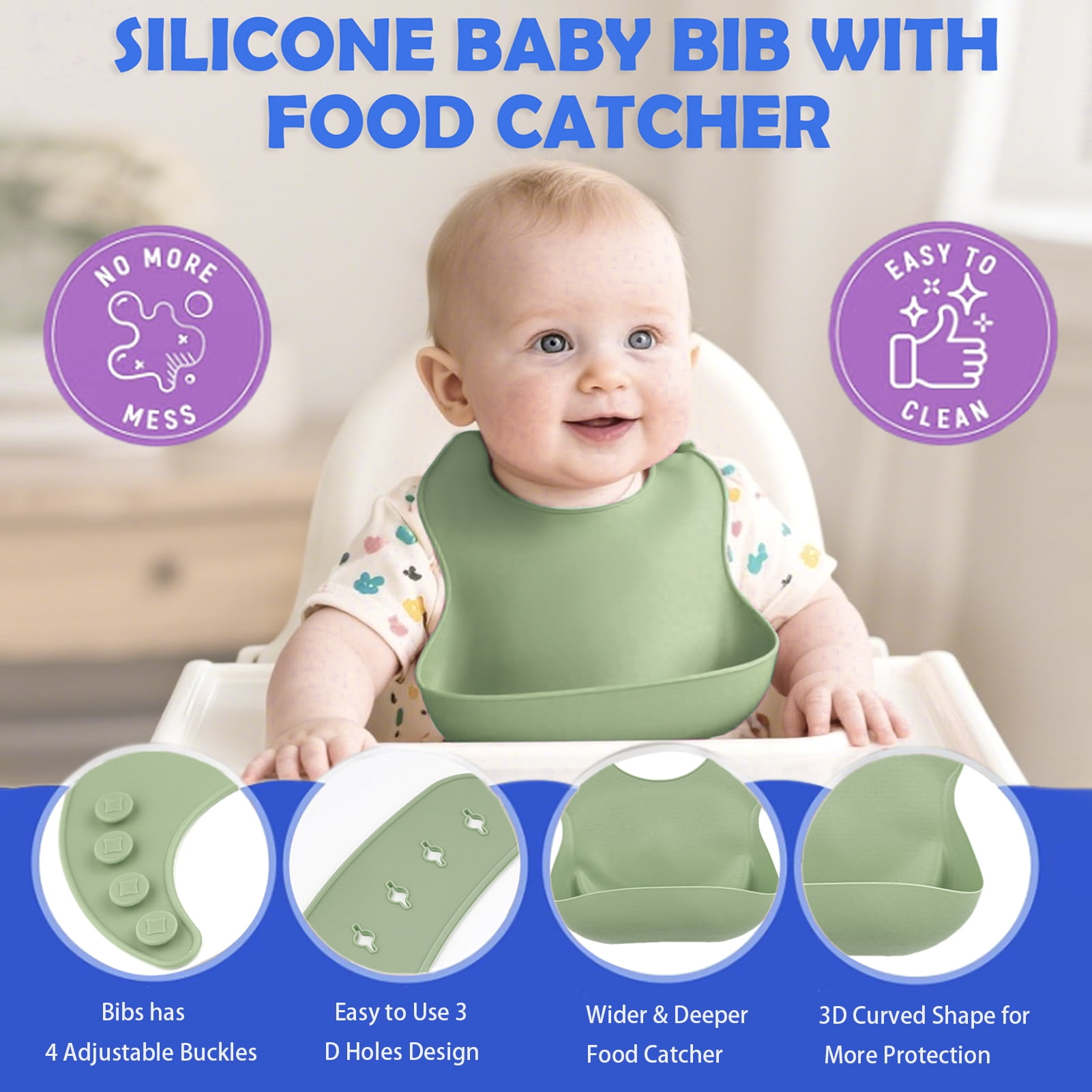 Lumikrypt Silicone Baby Feeding Set, 9 Pcs Baby Led Weaning Utensils, Baby Suction Bowl, Plates, Bib, Spoons Set, Sippy Cup with Straw, Baby Self Feeding Supplies Set