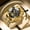 All gold-black face-gold circle, variant on watch men's genuine business student luminous waterproof flywheel quartz high-end men's cross-border