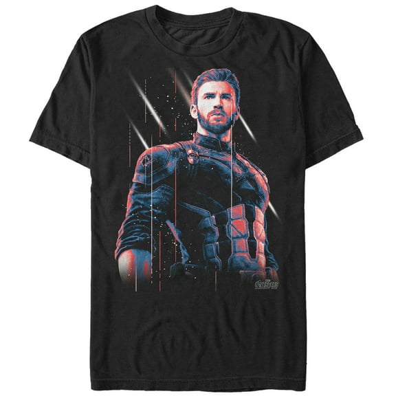 Men's Marvel Avengers: Infinity War Captain America Streak Graphic Tee Black 2X Large
