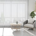 thumbnail image 4 of YEAHOME White Sheer Curtains 85 inches Long 2 Panels Set, Sheer Curtains for Living Room/Bedroom, Rod Pocket Voile Sheer Panel Drapes, 2pcs, Each 52" Width x 85" Long, 4 of 9