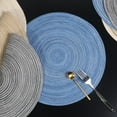 Coolmade Round Rop Cotton Braided Table Place Mats Braided Coaster