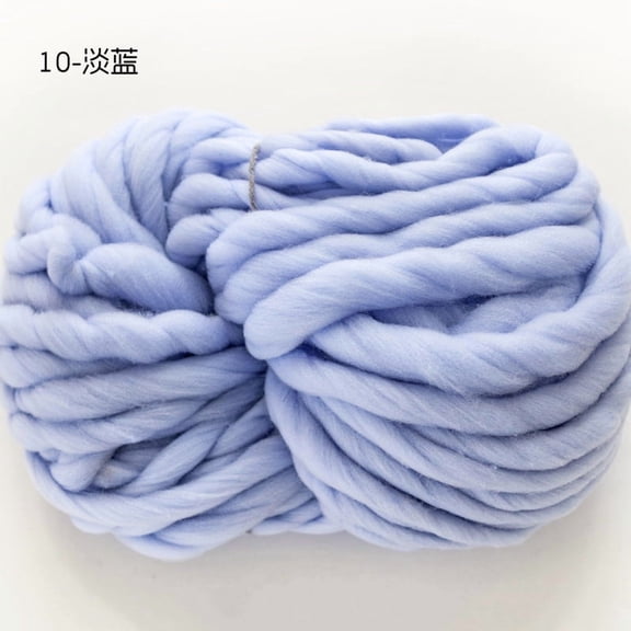 XmhyTop-A 250g Chunky Yarn Soft Fuzzy Bulky Knitting Crochet Yarn for Blankets, Sweaters, Hats, Polyester Yarn,Light Blue Purple