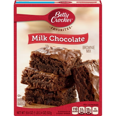 (2 Pack) Betty Crocker Milk Chocolate Brownie Mix Family Size, 18.4