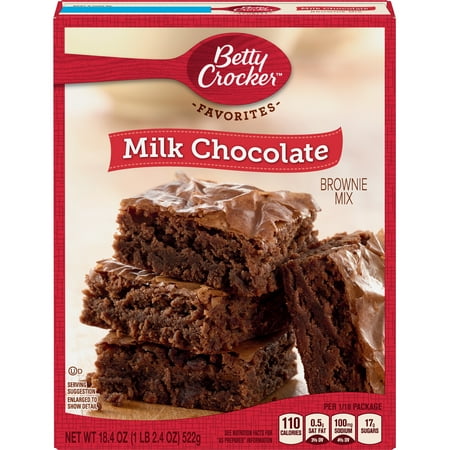 (2 Pack) Betty Crocker Milk Chocolate Brownie Mix Family Size, 18.4 (Best Dark Chocolate Brownies)