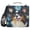 Dog and Starry Sky, variant on 3 Ring Zipper Binder with Shoulder Strap Waterproof Trapper Keeper 2 Inch D-Ring 500 Sheets Capacity Forest Wolf Moon