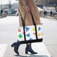 thumbnail image 4 of FORMRS Laptop Tote Bag for Women with 15.6" Computer Compartments Handbag, Blue Retro Triangles, 4 of 7