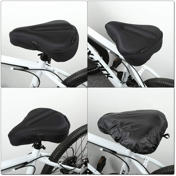 Gel Bike Seat Cover, Extra Large Soft Wide Gel Bicycle Cushion with  Waterproof Cover for Bike Saddle, Comfortable Bicycle Saddle Cover Fits  Cruiser and Stationary Bikes, Indoor Cycling, Spinning 