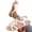 Beige, variant on hoksml Women's Floral Applique Flat Sandals, Elastic Ankle Strap Open Toe Shoes for Summer and Casual Wear