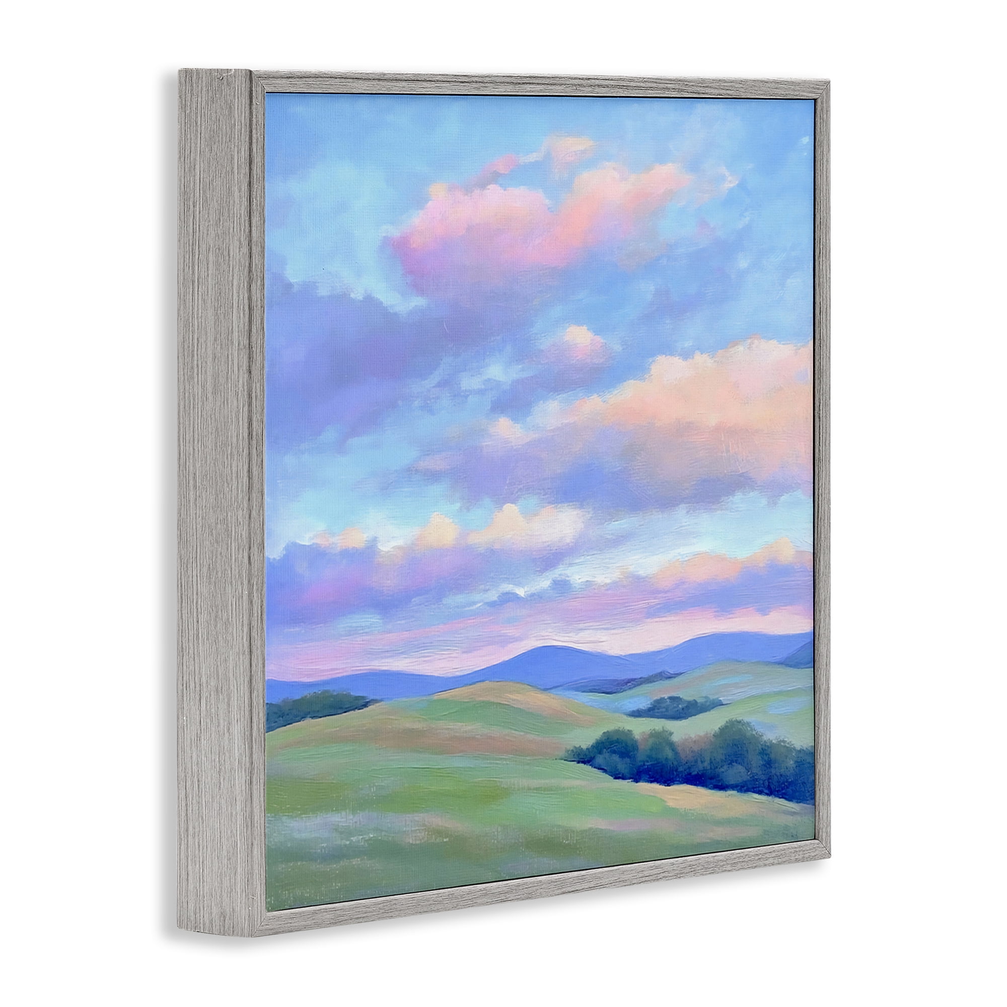 Stupell Industries Rolling Hills with Soft Sunset Gray Framed Giclee Art, design by Creative Studio