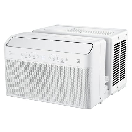 Midea 12,000 BTU Smart Inverter U-Shaped Window Air Conditioner, 35% Energy Savings, Extreme Quiet, MAW12V1QWT