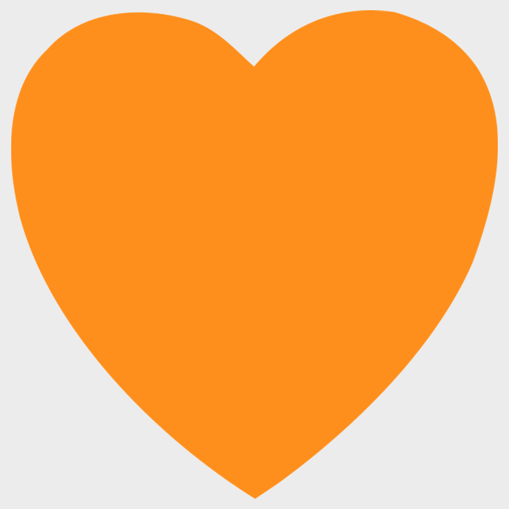 JAM Paper Standard Label Rolls, Heart Shaped, 1 1/8 x 1 1/8, Neon Orange, 125 Labels/Roll