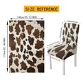 thumbnail image 7 of TSOVTHRID Brown Cow Pattern Print Tablecloth Stretch Dining Chair Slipcovers Removable Table Cloth Chair Dustproof Cover Furniture Protector for Kitchen Decor, 5 Pcs, 7 of 7
