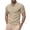 Khaki, variant on Men's Polo Shirt Basic Tee Button Collar Crew Neck Big and Tall Collared Shirt Stretch Oversized Athletic Fit Golf Tee Shirt