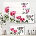 thumbnail image 4 of Designart ' Three Vintage Red Peonies Flowers ' Traditional Canvas Wall Art Print, 4 of 4