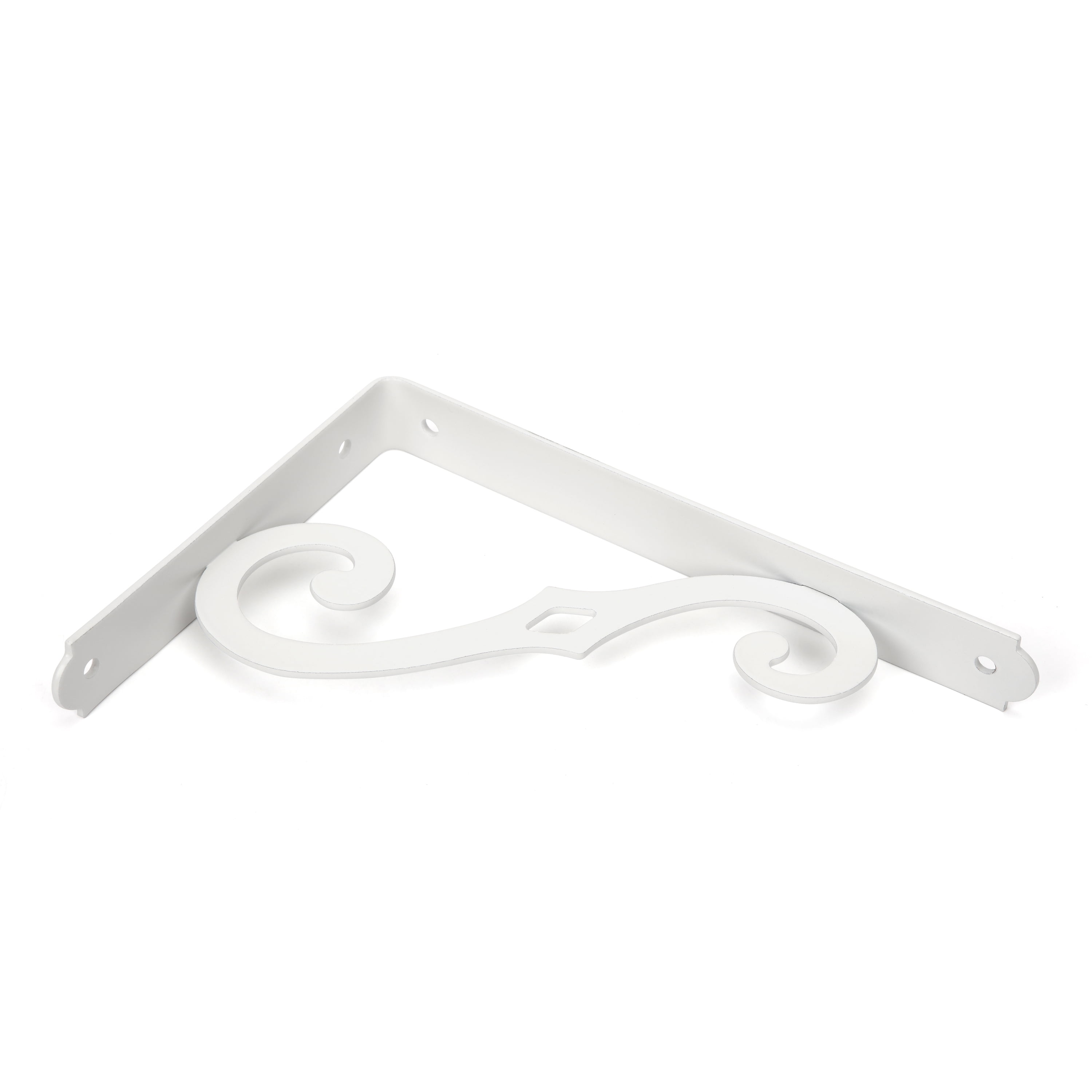 Hyper Tough 8 x 5-1/2-Inch White Metal Decorative Shelf Bracket, Steel