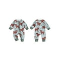 thumbnail image 2 of BemeyourBBs Western Baby Clothes Newborn Baby Boy Girl Cowboy Cowgirl Outfit Romper Cattle Print Long Sleeve Zip-up Full Length Jumpsuit Spring Fall Winter Clothes, 2 of 9