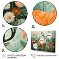 thumbnail image 3 of Designart "Green Flower Deer in Meadows I" Animals Framed Wall Art Decor - Modern Farmhouse Green Deer Bedroom Framed Canvas Wall Art, 3 of 6
