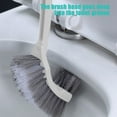thumbnail image 5 of Toilet Bowl Brush Holder Set, 2 Pack Bathroom Deep Cleaning Toilet Cleaner Scrubber Under Rim with Curved Bristle for Dead Corner Clean - Hidden Toilet Decorative Accessories with Caddy, 5 of 6