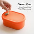 thumbnail image 3 of Premium Korean-Made Silicone Airtight Food Container with Steam Vent – , Leakproof, Microwave & Freezer Safe Meal Prep. & Leftovers Storage (Violet, 4p Multi-Size Set), 3 of 8