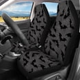 thumbnail image 3 of FOR U DESIGNS Bat Spider Web Black Print Car Seat Cover Full Set of 4 Elastic Front and Split Bench Rear Comfortable Automotive Accessories Fits Most Auto SUVs Trucks Vans, 3 of 7