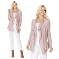 thumbnail image 6 of YEMAK Women's Long Sleeve Soft Sheer Slub Open Front Casual Cardigan Sweater MK8080-MSR-S, 6 of 7
