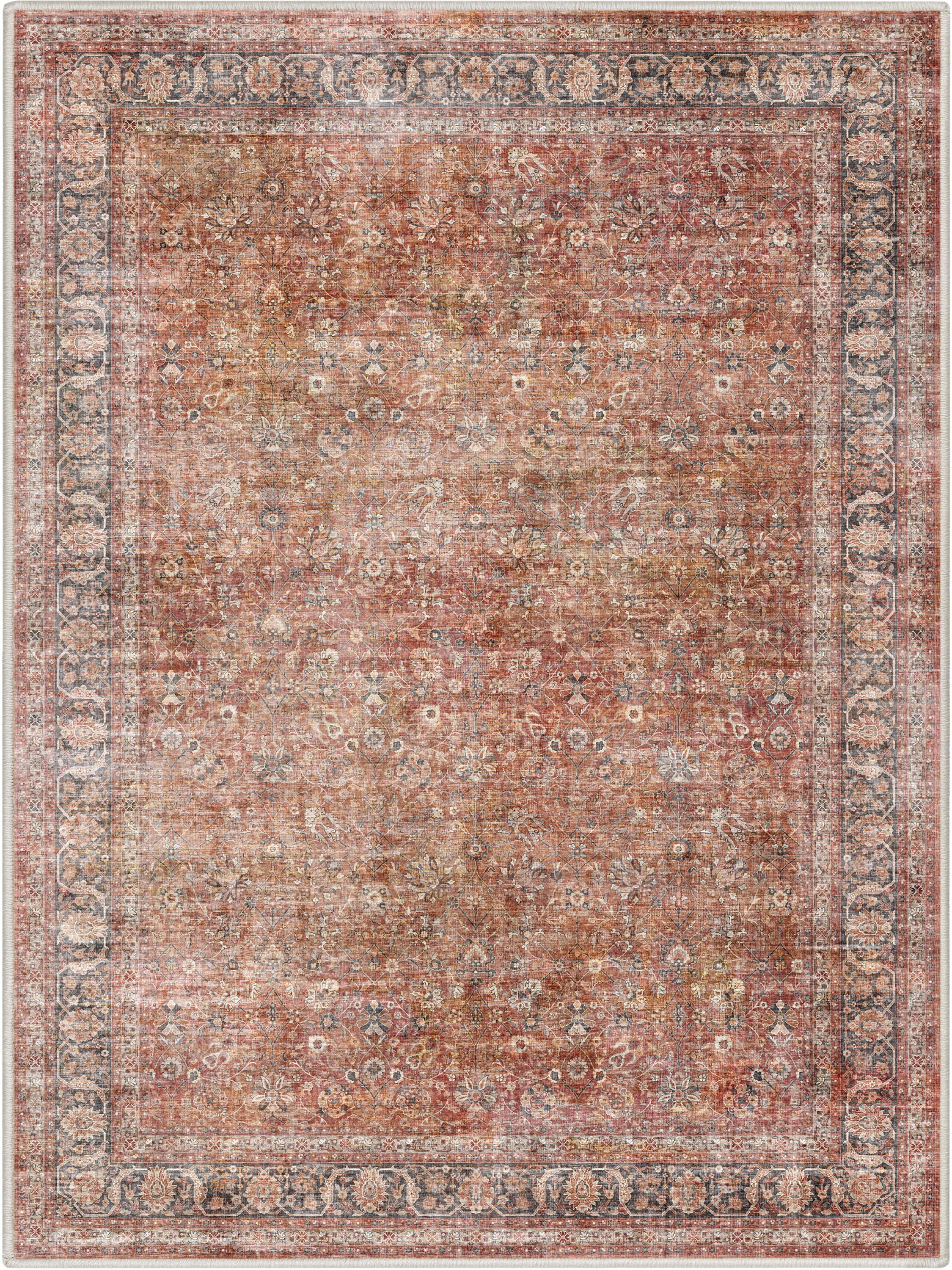 Well Woven Asha Delphine Vintage Persian Oriental Red 3'11" x 5'3" Flat-Weave Area Rug