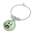 thumbnail image 2 of Cute Kawaii Unicorn Panda Holding Heart Wine Glass Charm Drink Marker, 2 of 4
