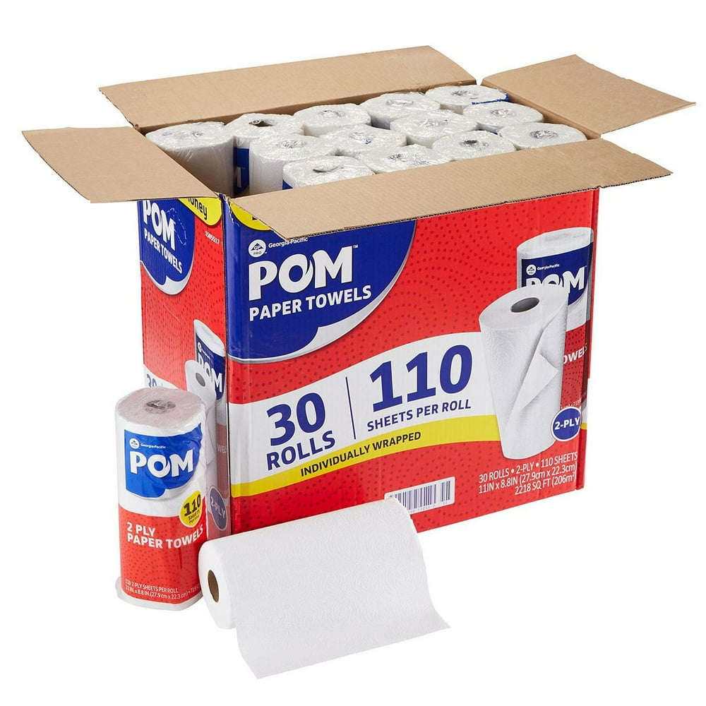 POM Perforated Paper Towels by White (110 sheets, 30