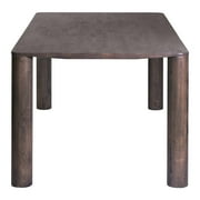 ZUO Eazy Solid Rubber Wood Frame Dining Table in Espresso