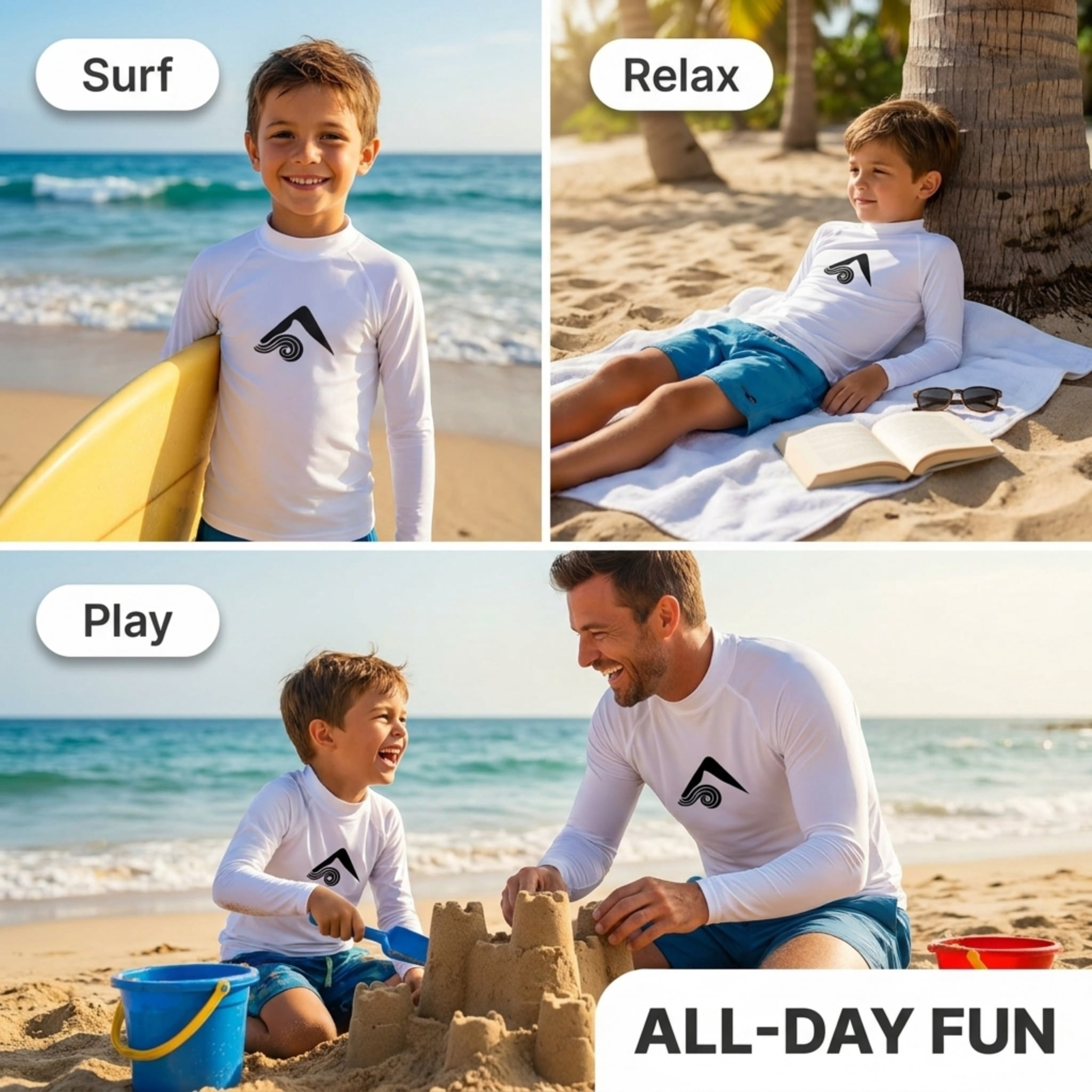 Kanu Surf Boys' Platinum Rashguard