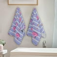 thumbnail image 4 of Flamingos Colored Balls Hand Towels for Bathroom, Purple Stripes Kitchen Towel 2 PCS Ultra Soft and Highly Absorbent Decorative Fingertip Face Bath Towels for Spa & Hotel, 28.3"x 14.4", 4 of 5