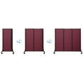 thumbnail image 3 of Versare&nbsp;QuickWall&nbsp;Sliding Portable Partition&nbsp;| Black Frame | 7' x 7'4" Warm Pebble Fabric Panels, 3 of 7