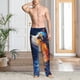 thumbnail image 2 of Balery Galactic Dog Swirls Art Pantalones de pijama para hombre, pijama ultraligero, pantalón de descanso-Small, 2 of 6