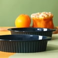 Porcelain Small Oval Au Gratin Pans, Baking Dish Set for 1 or 2 person