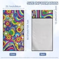 thumbnail image 7 of XYZCANDO Hippie Flowers Seat Cover Towel Sweat-Absorbent Towels Cloth for Post Gym Workout Running Swimming Beach and Hiking Non Slip Backing Sweatproof Cushion Protector, 7 of 7