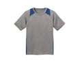 thumbnail image 5 of Sport-Tek Youth Heather Colorblock Contender Tee-S (Vintage Heather/ True Royal), 5 of 5