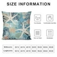 thumbnail image 5 of Nawypu  Nautical Coastal Pillow Covers, Beach Ocean Themed Starfish Seashell Blue Brown Decorative Throw Pillow Cases Cushion Covers Seasonal Gift Farmhouse Sofa Couch Bed Decor, 5 of 5