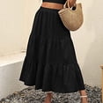 thumbnail image 4 of Boho Maxi Skirts for Women Summer Long Floral Print High Waist A-Line Beach Skirt Fashionable Vacation Outfit and Trendy Style, 4 of 6