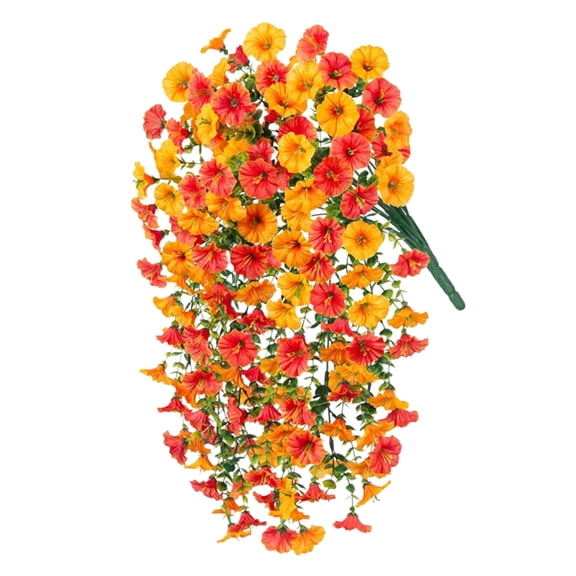 Hanging Baskets with Artificial Flowers for Plants Outdoor Simulated Rose Vines 75cm/29.5 Inches Rod, Living Room Ceiling Decoration
