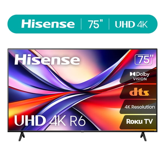 Hisense 75" Class 4K UHD LED LCD Roku Smart TV HDR R6 Series 75R6E3